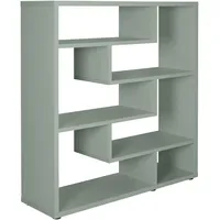 JIMMYLEE Babyregal Milan und Mia, Grün, Holzwerkstoff, 4 Fächer, 130x134x40 cm, DIN EN ISO 9001, individuell planbar, stehend, Kinder- & Jugendzimmer, Kindermöbel, Kinderregale