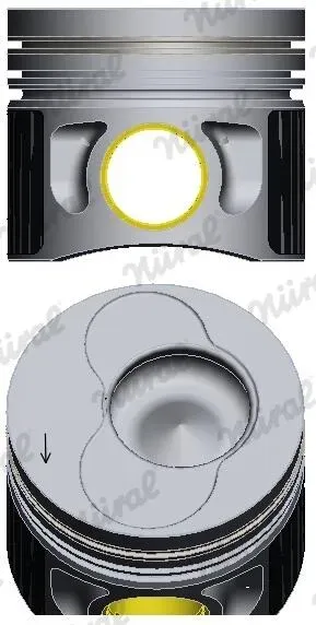 NÜRAL Kolben 8711490055 für Zylinder 2 VW VAG
