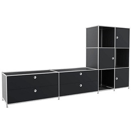 Viasit Sideboard System4, 82859 schwarz 227,9 x 40,4 x 118,2 cm