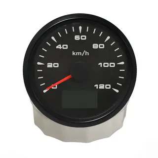 ELING Universal 0–120 km/h GPS-Tacho, Kilometerzähler, mit 8 verschiedenen Hintergrundbeleuchtungen, 85 mm, 9–32 V