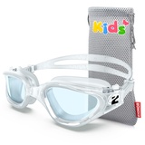 ZIONOR Schwimmbrille Kinder, G1MINI Polarisiert/non Polarisiert Komfortabel Kinder Schwimmbrille, Anti Nebel UV-Schutz Schwimmbrille für Mädchen und Jungen (Jahre 6-14)