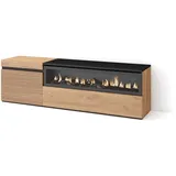 SKRAUT HOME Tv-Schrank, Eiche, Holzwerkstoff, Rechteckig, 35x45x150 cm, Wohnzimmer, Wohnwände, Lowboards, Lowboards stehend