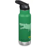 Klean Kanteen - Klassische Kinderflasche mit Seal Sport Deckel, 355 ml, Grün Dino Skate