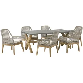 Beliani Olbia Set 6-tlg. Beige/Grau