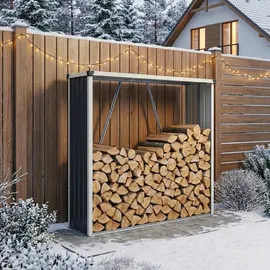 casa.pro Kaminholzregal Kalmar Stahl 155 x 45 x 157 cm Anthrazit