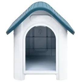 vidaXL Hundehütte 59 x 75 x 66 cm Polypropylen Blau