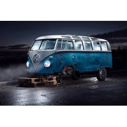 Fototapete PAPERMOON "Photo-Art PETRI DAMSTEN, VW KLEINBUS", bunt, B:4,00m L:2,60m, Vlies, Tapeten
