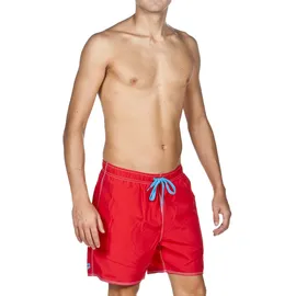 Arena Badeshorts Fundamentals Solid Boxer Red/Turquoise S