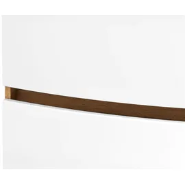 WELLTIME Waschtisch "Kaunas", weiß (matt weiß, wotaneiche, wotaneiche), B:80cm H:56cm T:47cm, Waschtische, Waschtisch, Breite 80 cm, mit Soft-Close Funktion