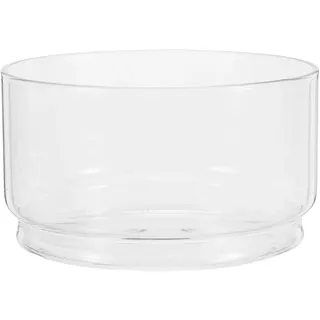 Cabilock Hitzebeständige Salatschüssel Glas 4.41In Runde Transparente Dessertschale Obstschale Tiefe Glasschale Für Salat Snack Frühstück Ohne Deckel