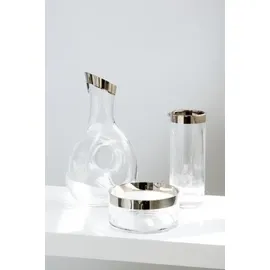 Edzard Weindekanter Karaffe Gordon, mundgeblasenes Kristallglas mit Platinrand, Weinkaraffe für Rotwein, Höhe 30 cm, Fassungsvermögen 1,2 Liter