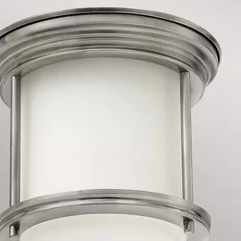 quintiesse Hadrian 1 Leuchtmittel Deckenleuchte Opalglas Nickel antik