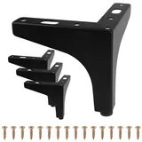 4er-Set Möbelfüße, Schrankfüße, Sofafüße, Möbelfüße Metall, mit leicht zu montierenden Schrauben, geeignet für Sofas, Fernsehschränke, Couchtische, Schränke und Nachttische, 10 Zentimeter