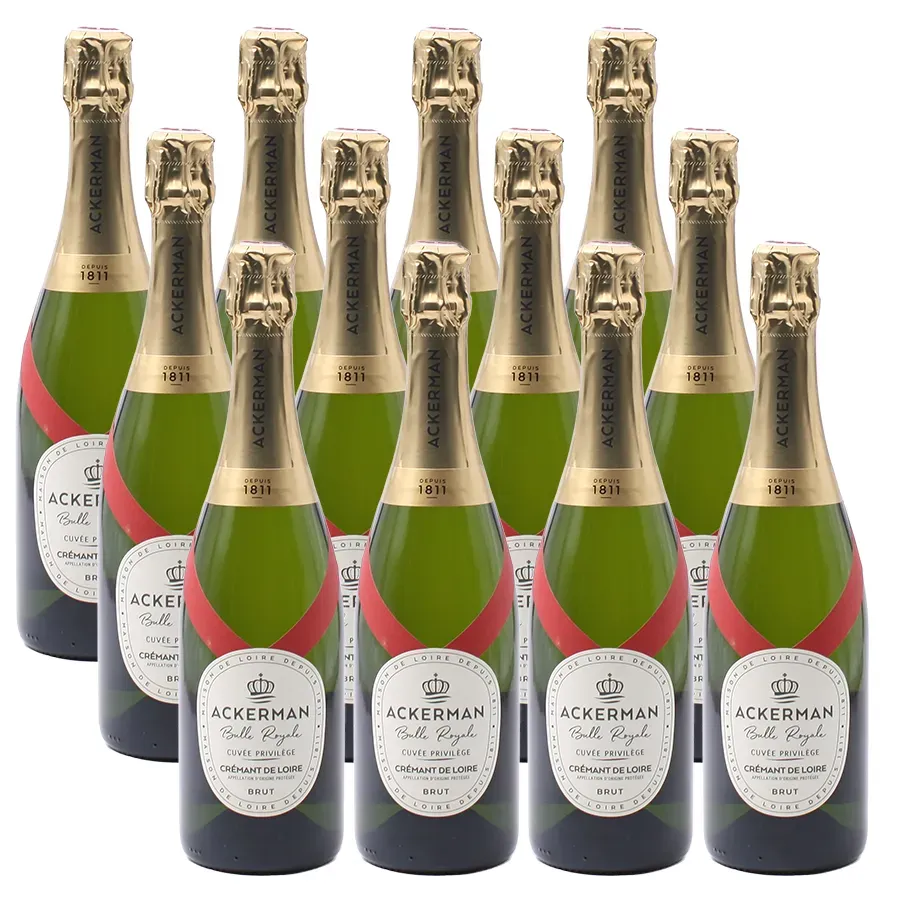 12er-Sparpaket Ackerman Crémant de Loire Bulle Royale Cuvée Privilège Brut AOP
