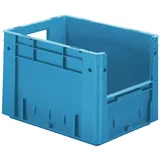 La-Ka-Pe Sichtlagerkasten blau B300xT400xH270 mm Auflast 500kg, VE 4 Stk. mit Griffloch