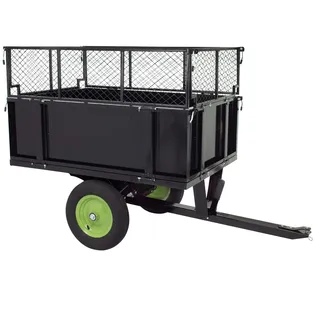 Baumarktplus Rasentraktor Anhänger Kippanhänger 300 kg kippbar mit Kupplung