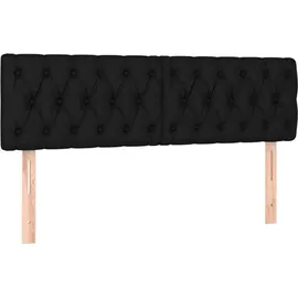vidaXL Boxspringbett mit Matratze Schwarz 160x200 cm Stoff