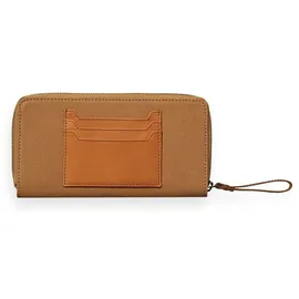 Scotch & Soda Leather & Suede-Trimmed Canvas Travel Wallet Damen Geldbörse braun
