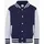 Just Hoods by AWDiS College Varsity Jacke Oxford Navy/Heather Grey 140