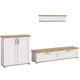Home Affaire Wohnwand HOME AFFAIRE "Cosenza", sibu lärche nachbildung, B:260cm H:151cm T:40cm, Kastenmöbel-Sets, Wohnwand, Cosenza, Breite: 260 cm, Highboard, Lowboard, Wandboard