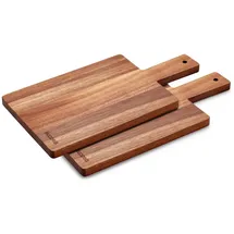 KUPPELS NICE Schneidebrett-Set Holz 2-tlg. 35 x 18 cm Braun