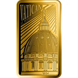 Goldbarren "Petersdom" in reinstem Feingold - Ein filigranes Meisterwerk