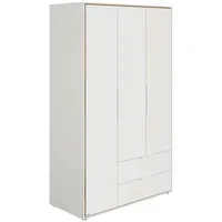 Paidi Babykleiderschrank Lieven, Weiß, Eiche, 5 Fächer, 2 Schubladen,