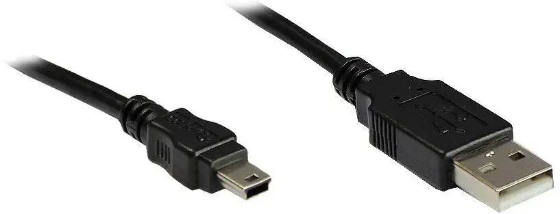 Alcasa USB 2.0 A/USB mini 0.15 m USB Kabel 0,15 m USB A Mini-USB B Schwarz
