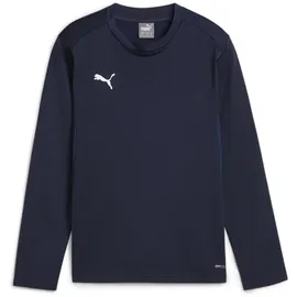 Puma teamGOAL Trainings-Sweatshirt Jungen 06 navy/persian blue/white 128