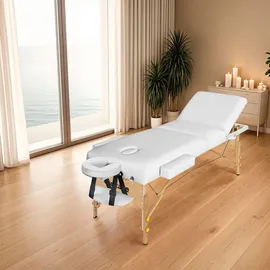 Tectake tectake® Massageliege, Breite 70 cm, Polsterung 10 cm, mit Holzgestell, 218 x 102 x 90 cm