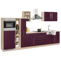 kochstation Küchenzeile KS-Samos 350 cm lila