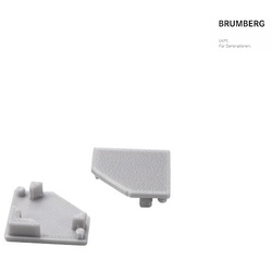 Brumberg Endkappen-Set zu LED-Trocken- einbauprofil 53775260 Farbe: grau BRUM-53102260