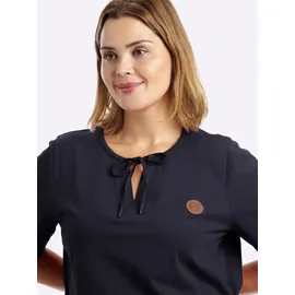 sheego Halbarmshirt in tiefblau, | Gr.: 48/50