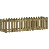vidaXL Hochbeet Lattenzaun-Design 200 x 50 x 50 cm Braun