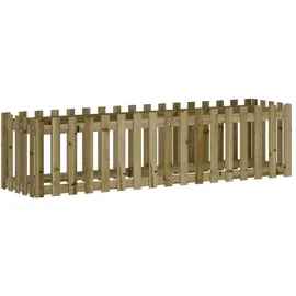 vidaXL Hochbeet Lattenzaun-Design 200 x 50 x 50 cm Braun