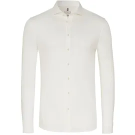 Desoto Langarmhemd "Jerseyhemd Essential Hai langarm", Herren, Gr. 44, N-Gr, weiß (sanftes weiß), Jersey, Obermaterial: 100% Baumwolle, körpernah, 1-Knopf-Manschette, Hemden, Flexibler Stretch