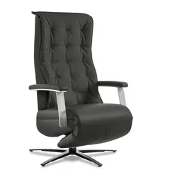 Segmüller Werkstätten Sessel Comforte Uno Anzio C4 Leder Schwarz