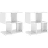 vidaXL Nachtschrank 50 x 30 x 51,5 cm Hochglanz-Weiß