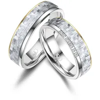 Partnerring MARRYA Gr. 54, damen ring, weiß, grau, gold, silber, Fingerringe, Damen, 54