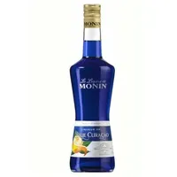 Monin Likör Blue Curaçao (1 x 0,7l) - Tropischer Cocktail Likör mit Bitterorangen Geschmack für exotische Getränke und Desserts