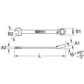KS Tools DUO GEARplus Ringmaulschlüssel 27 mm