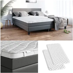 VitaliSpa Topper Matratzenschoner 90x200 cm Matratzen-Auflage weiß Microfaser