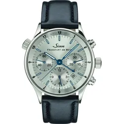 Sinn Frankfurter Finanzplatzuhren 6000 Jubiläum III limitierte Edition 25. Jubiläum Frankfurter Finanzplatzuhren" 6000.013" - Galvanisch versilbertes Zifferblatt mit Sonnenschliff,schwarz - 38.5mm