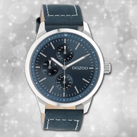 Oozoo Unisexuhr Timepieces C10905 dunkelblau Lederarmband Quarz UOC10905