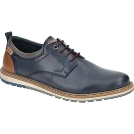 PIKOLINOS Herren Schnürschuh Leder Halbschuh sportlich elegant Berna M8J-4183, Größe:41 EU, Farbe:Blau - Blau - 41