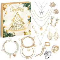 LuxusKollektion ZJTAPE Schmuck Adventskalender 2024 für Frauen - 12 Überraschungen, Damen Schmuck-Set