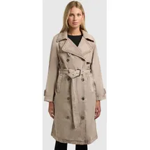 khujo Trenchcoat "ENZA", Damen, Gr. L, beige (latte braun), Web, 100% Baumwolle, regular fit knielang, Raglanärmel abgesteppte Kante verstellbar, Mäntel