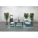 Garden Impressions Dining-Ecklounge "Baltimore" inkl. Ecksofa, Bank und Tisch,grau / mint,