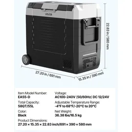 Vevor Kompressor Kühlbox 55 l