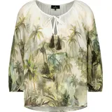 Monari Bluse Tropical Allover Grün 44